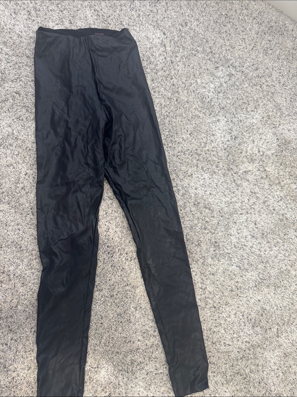 Commando Kids Black Faux-Leather Leggings